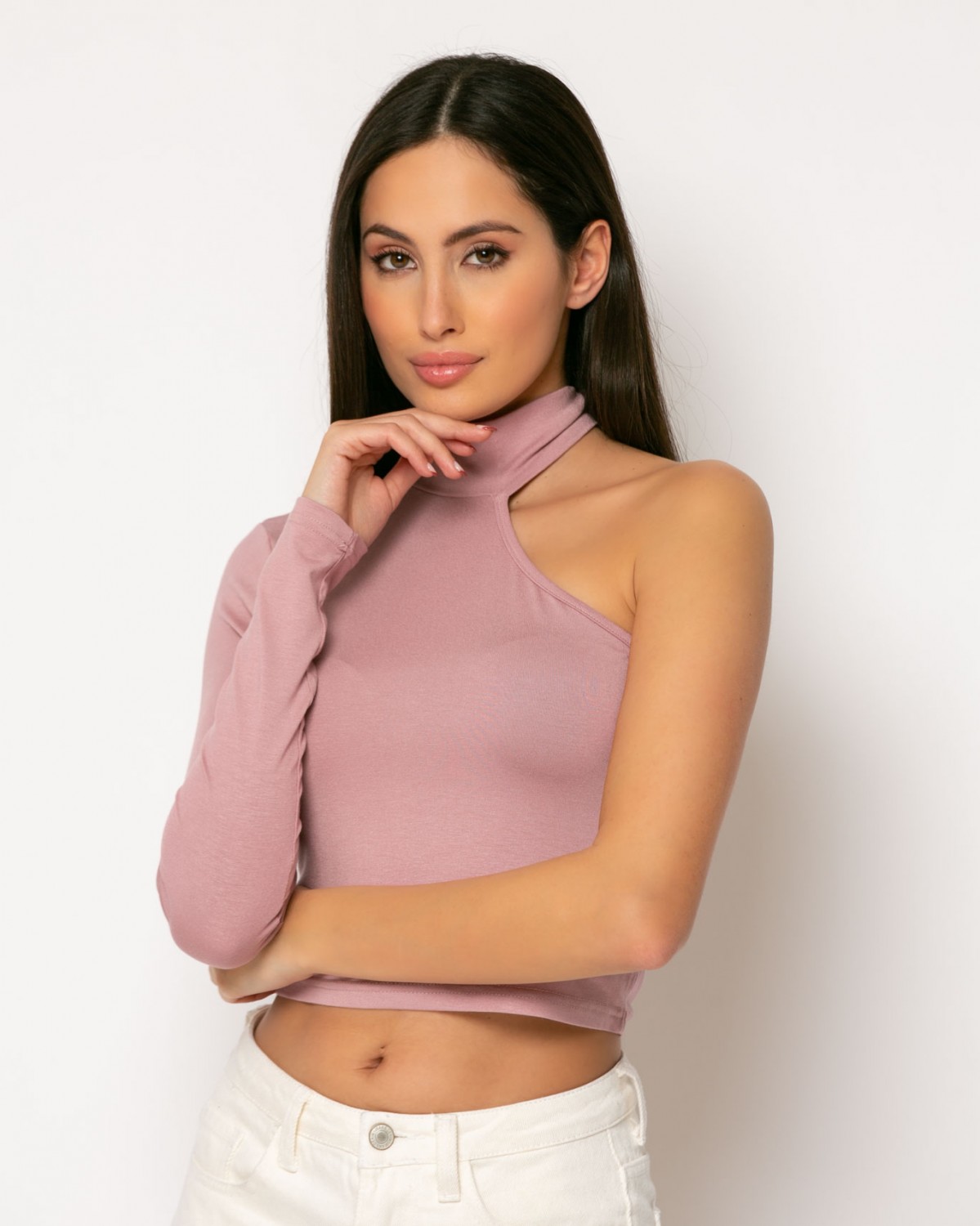 Μπλουζάκι στενό με έναν ώμο Σάπιο Μήλο