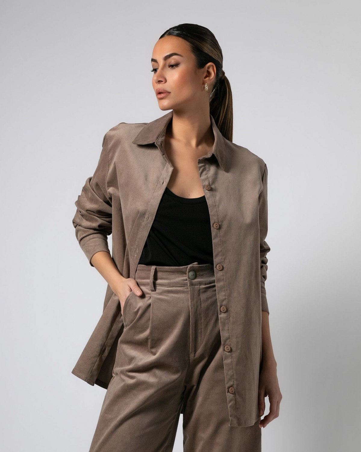 Πουκάμισο κοτλέ μακρυμάνικο Πούρο