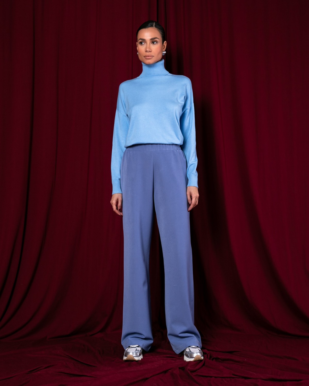 Παντελόνι με λάστιχο στην μέση Blue sky