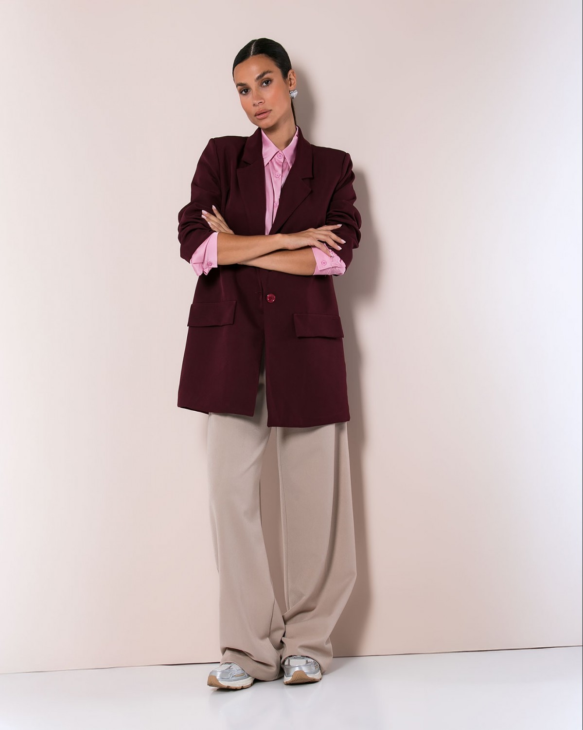 Σακάκι μακρυμάνικο Dark bordaux