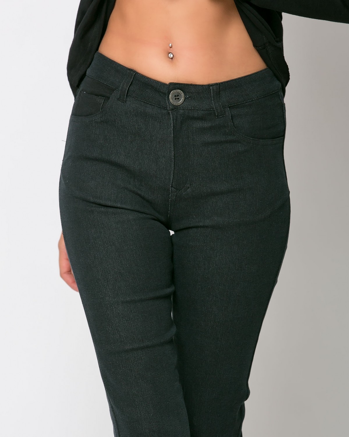 Τζιν ψηλόμεσο ίσιο  Μαύρο